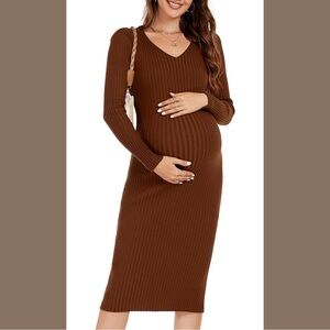 Knit Sweater Maternity Dress